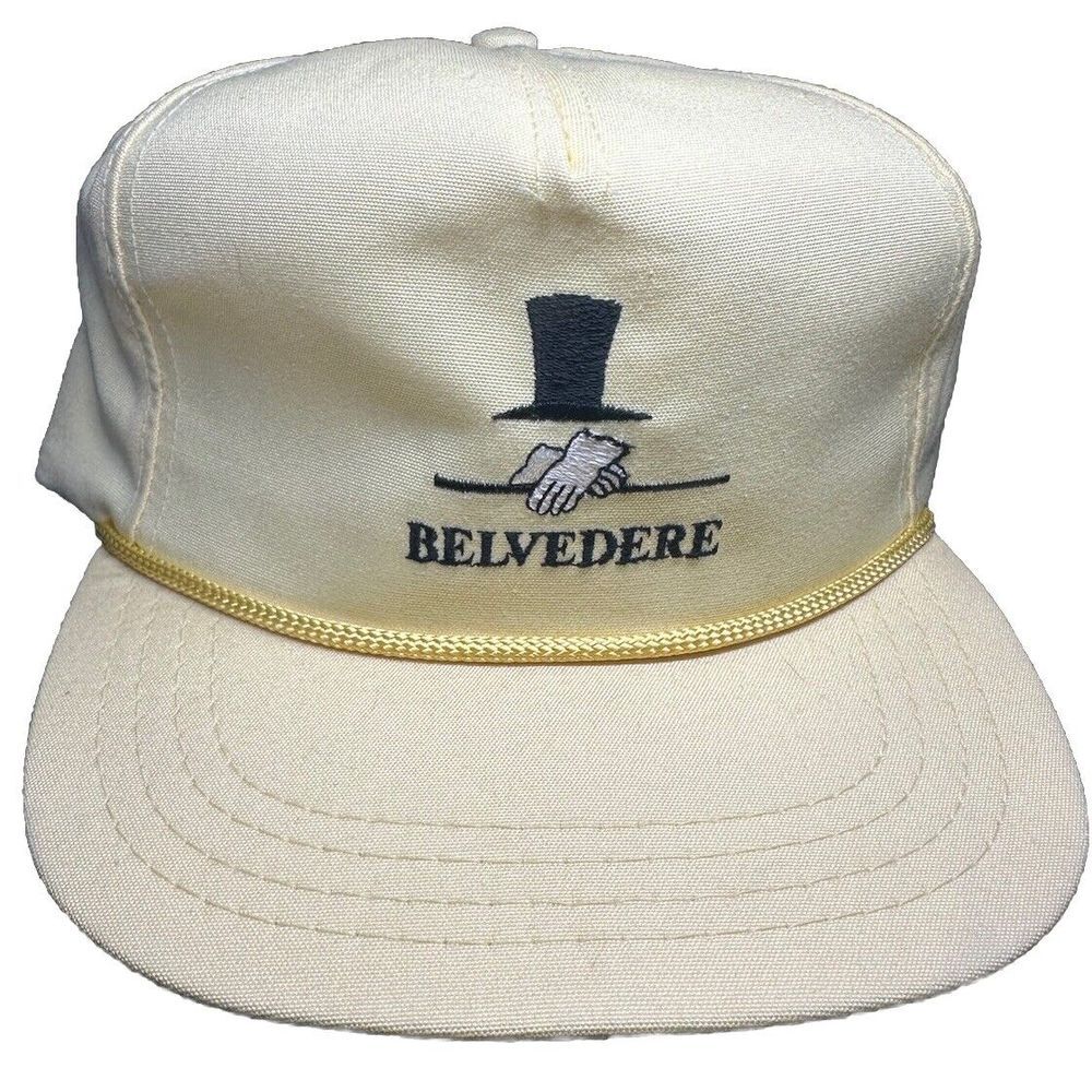 Belvedere Illinois Adjustable Hat Yellow Top-Hat Excellent Condition LN‎